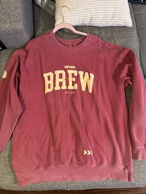 Seven7 BREW Crewneck Sweatshirt in Rose